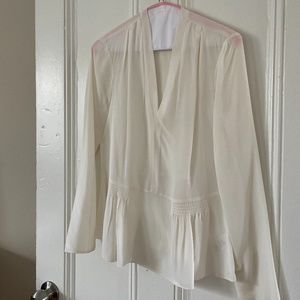 Classic White Silk Rebecca Taylor Blouse